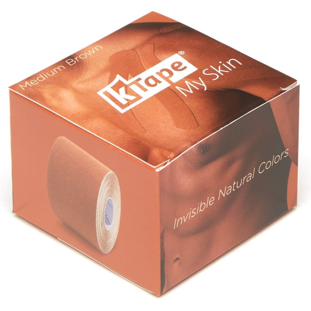 Хлопчатобумажный кинезио тейп K-Tape My Skin Medium Brown, 5 см х 5 м, коричневый (100117) - изображение 2