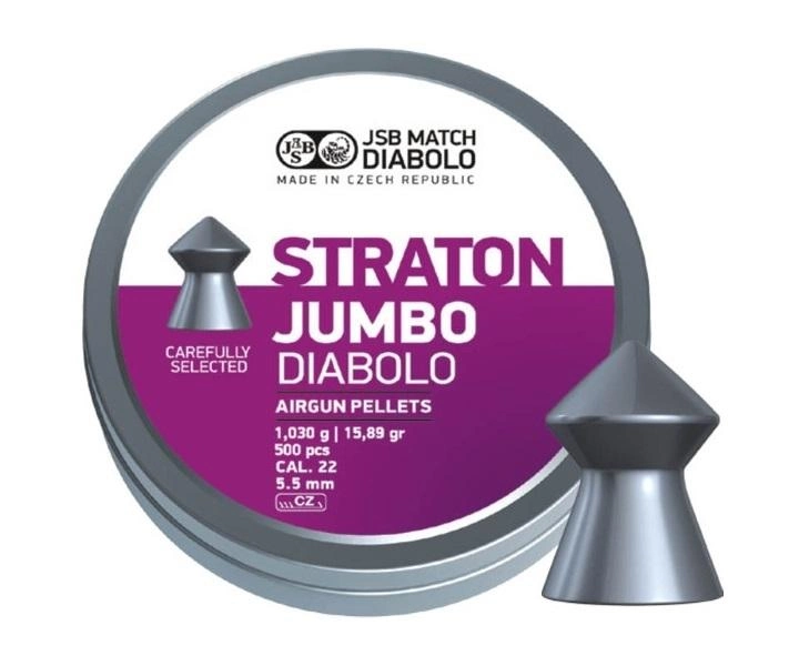Пули пневм JSB Diablo Jumbo Straton 5,5 мм 1,030 гр. (500 шт/уп) - изображение 1
