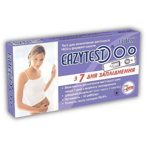 Тест на вагітність EAZYTEST HCG касета 1 шт - зображення 1