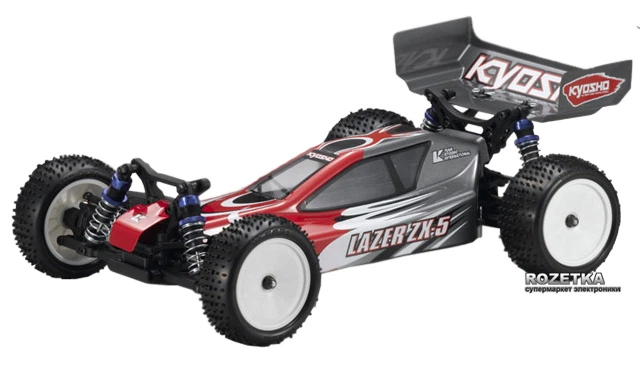 Модель автомобиля Kyosho Lazer ZX-5 Type 1 EP 4WD 1:10 (Black-Red