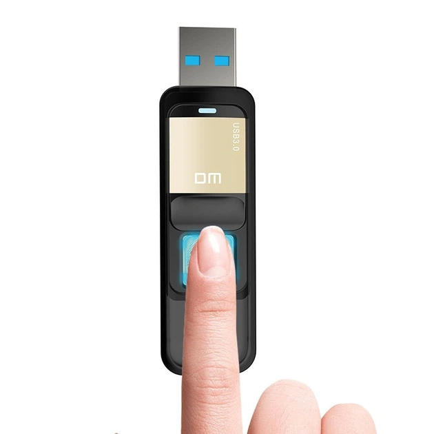 Smartdelux 32 Gb USB 3.0 со сканером отпечатка пальца Gold DM32-2G шифрование AES256 - изображение 4
