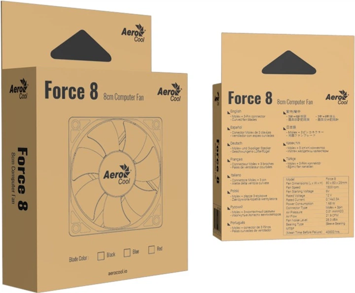 Вентилятор Aerocool Force 8 Black Molex (ACF1-FC00110.11) - зображення 9