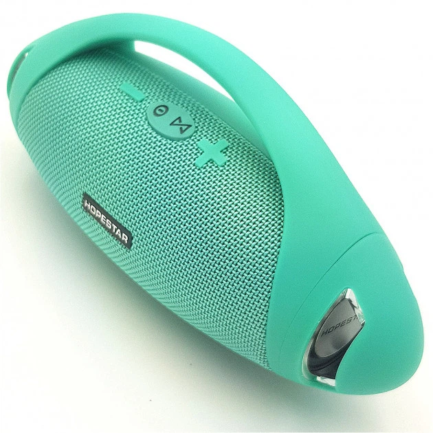 Портативная Bluetooth колонка Hopestar Boombox H37 24 см Бирюзовая (zhs0322) - Фото 4 Портативная Bluetooth колонка Hopestar Boombox H37 24 см Бирюзовая (zhs0322) - изображение 4