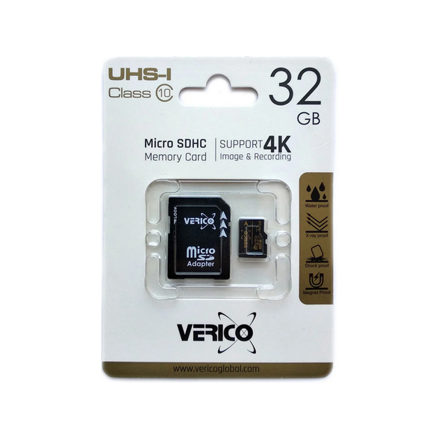 Карта пам'яті microSD 32 Гб Verico з адаптером class 10 - изображение 1