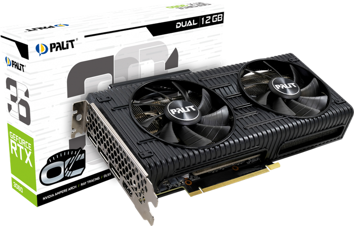 Видеокарта Palit PCI-Ex GeForce RTX 3060 Dual OC 12GB GDDR6