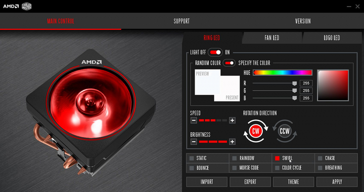 Кулер для процессора AMD Premium Wraith Prism Cooler with RGB LED (P/N: 712-000075) - изображение 9