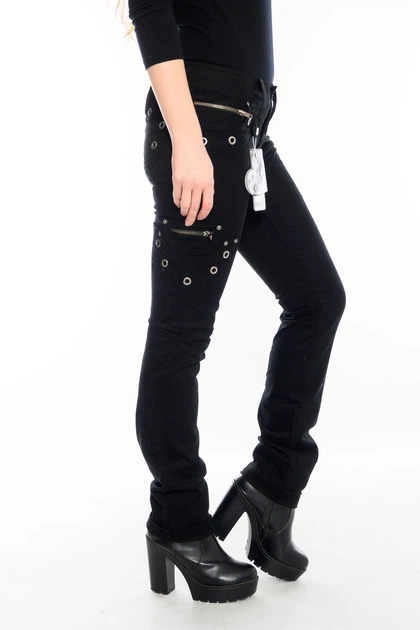Штани OMAT jeans 9310 W 26 L 34 Чорні - зображення 5