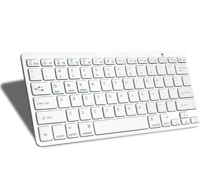 Бездротова Bluetooth клавіатура комп'ютерна android iOS keyboard BK3001White - зображення 6