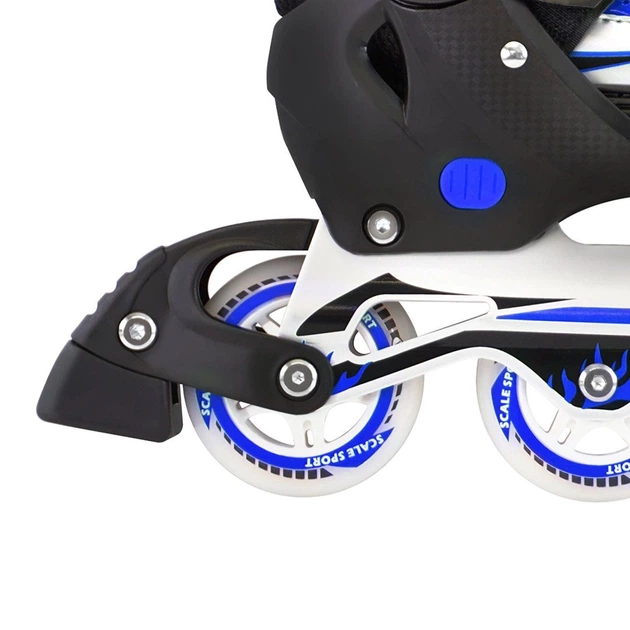 Раздвижные ролики Роликовые коньки Раздвижные ролики Scale Sports синие размер 41-44 - изображение 4