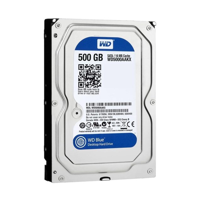Жесткий диск Western Digital Blue 500GB 7200rpm 16MB SATAIII (WD5000AAKX) 3.5 Refurbished - изображение 1
