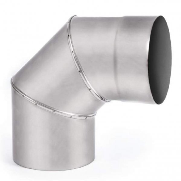 Колено дымохода 90 из нержавеющей стали 0,5мм Ф100 – купить онлайн на ...