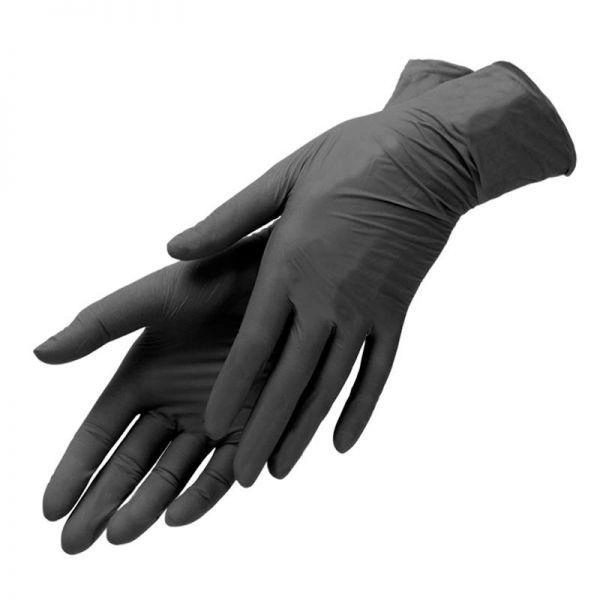 Перчатки нитриловые Astra M без пудры черные 100 шт - изображение 1