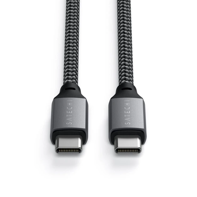 Kabel Satechi USB-C to USB-C 100W Space Gray (2 m) (ST-TCC2MM) - obraz 3