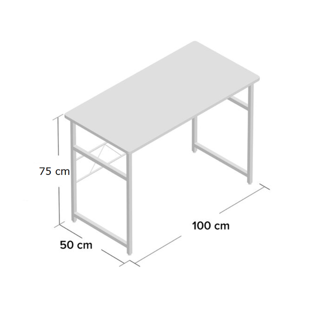 Стіл письмовий/комп'ютерний у стилі Лофт каркас металевий StepLoft Comp-table-145 - изображение 4