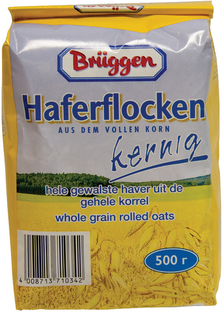 Упаковка овсяных хлопьев Bruggen Haferflocken Kernig 500 г х 20 шт ...