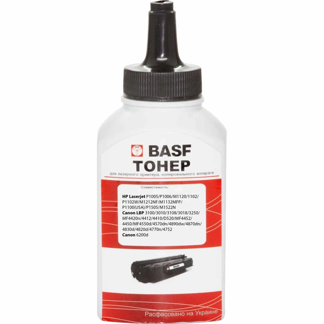 Тонер для Canon 725 (3484B002) BASF Black 100г BASF-BT-HP1005-100 - Фото 1 Тонер для Canon 725 (3484B002) BASF Black 100г BASF-BT-HP1005-100 - изображение 1