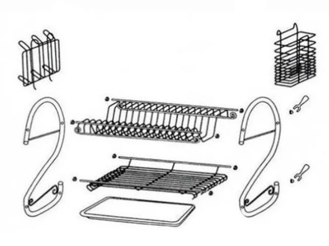Універсальна стійка для сушіння та зберігання посуду kitchen storage rack - Фото 2 Універсальна стійка для сушіння та зберігання посуду kitchen storage rack - зображення 2