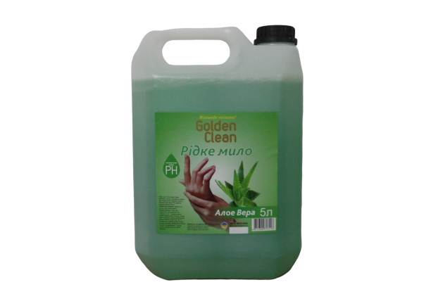 Рідке мило Golden Clean каністра алое-віра 5 л - Фото 1 Рідке мило Golden Clean каністра алое-віра 5 л - зображення 1