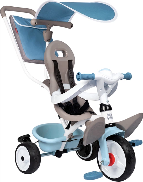 Дитячий велосипед Smoby Toys металевий з козирком багажником і сумкою Блакитний 66х49х100 см (741400) (3032167414007) - зображення 2