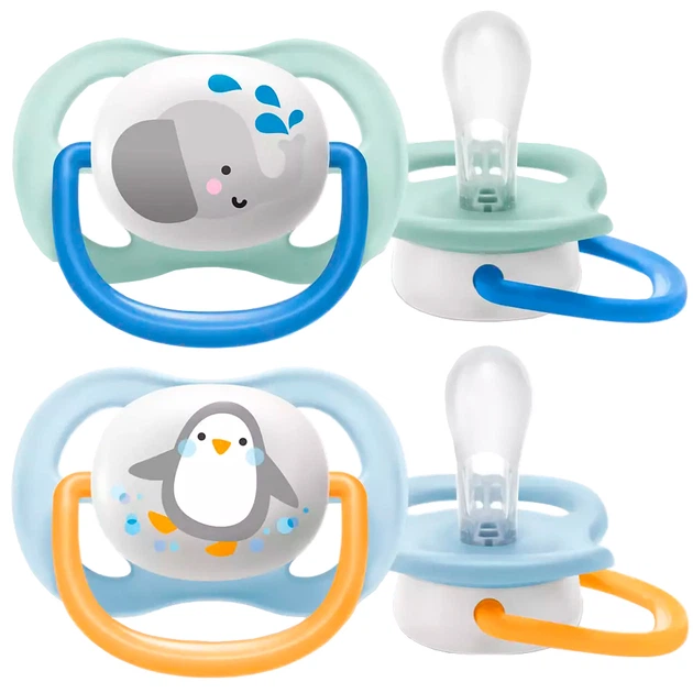 Smoczek ortodontyczny Philips AVENT Ultra Air Animals 0-6m 2 szt SCF080/05 (8710103949336) - obraz 2