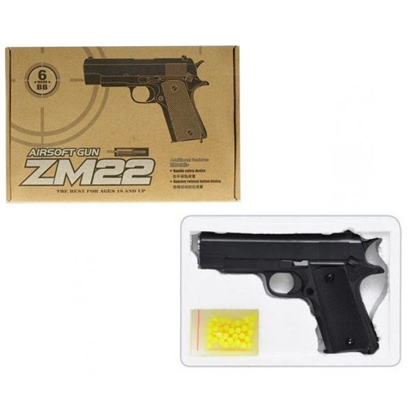 Металлический пистолет на пульках GBX CYMA (ZM22) Черный – игрушки