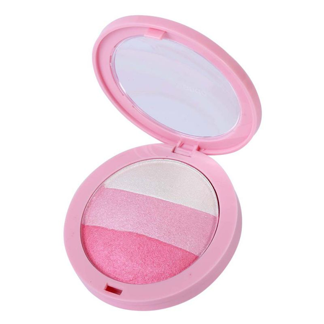 Компактні запечені рум'яна з шиммером By Nanda Three Color Blush 15 г № 03 - Фото 1 Компактні запечені рум'яна з шиммером By Nanda Three Color Blush 15 г № 03 - зображення 1