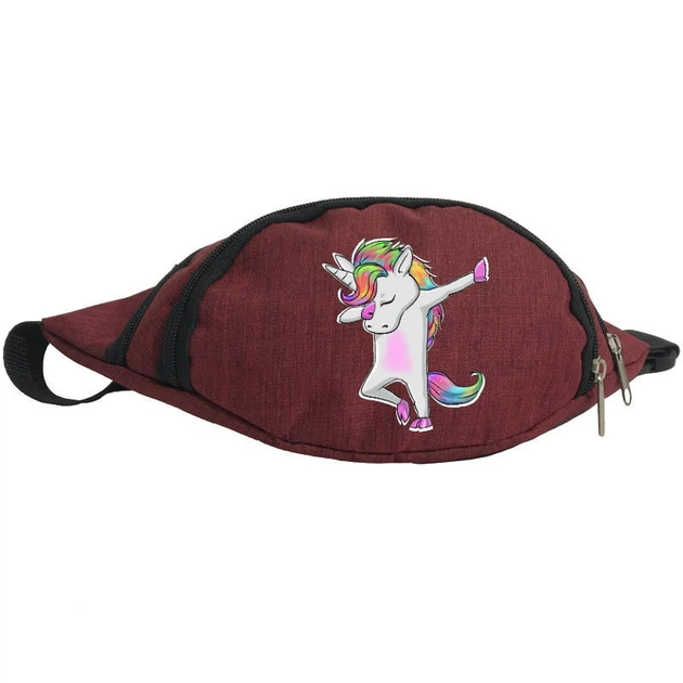 Сумка Бананка Единорог 0035 (Unicorn) на пояс Cappuccino EDN 0035 drd красный - Фото 1 Сумка Бананка Единорог 0035 (Unicorn) на пояс Cappuccino EDN 0035 drd красный - изображение 1