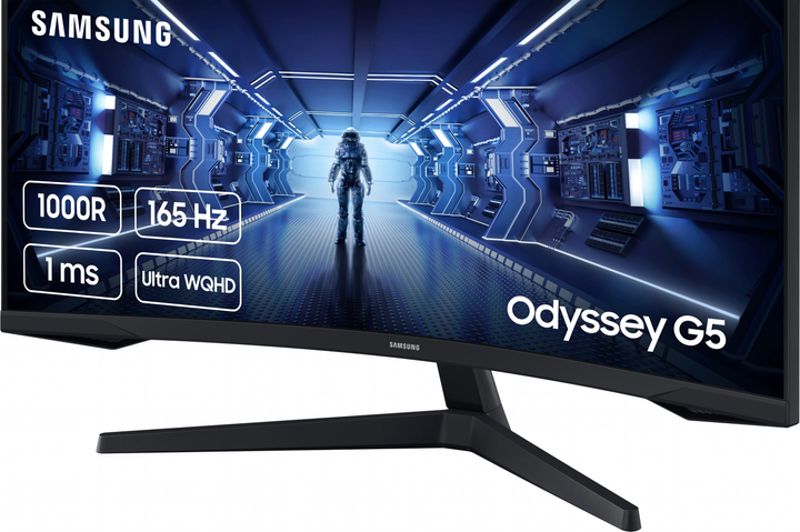 Монітор 34" Samsung Odyssey G5 C34G55T (LC34G55TWWIXCI) WQHD / VA 1000R Curved / 165Hz / 1ms / 8-Bit / DisplayHDR 10 / G-Sync Compatible / FreeSync Premium / Black eQualizer / Picture-by-Picture - зображення 6