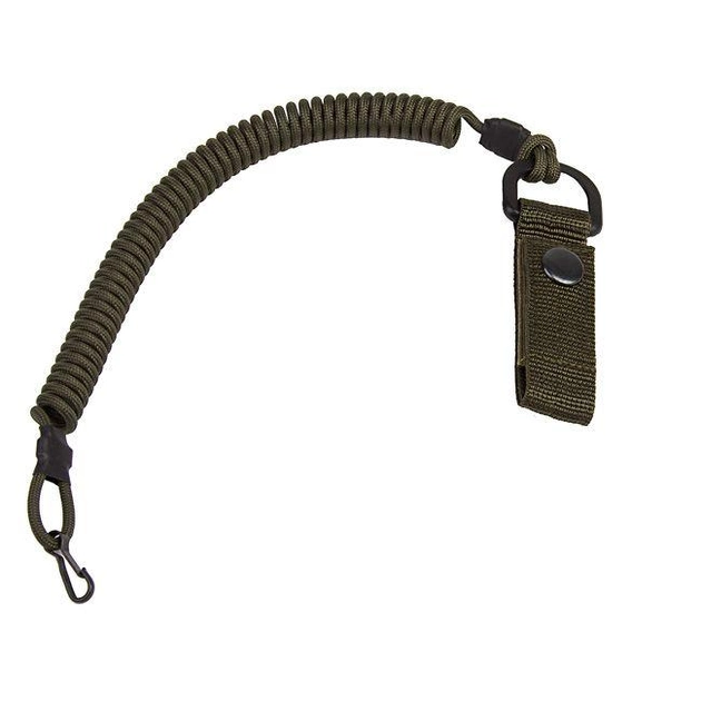 Паракордовый Страховочный шнур с карабином и креплением к поясу (YKK) EDCX FSC0003 Олива (Olive) - изображение 1