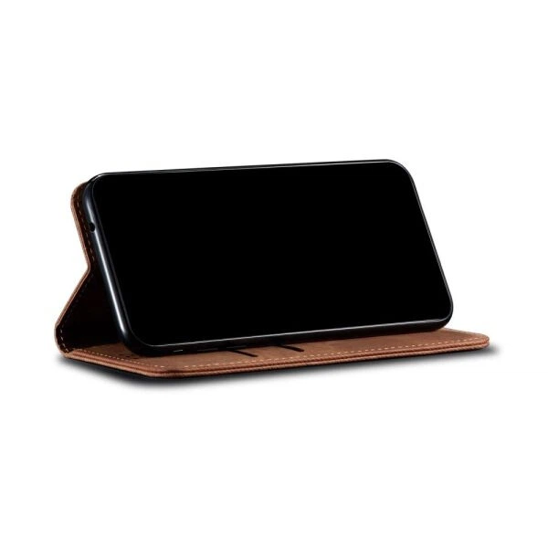 Чехол-книжка с кармашками UniCase Jeans Wallet для Xiaomi Redmi 10 / 10 (2022) / 10 Prime - Brown - изображение 5