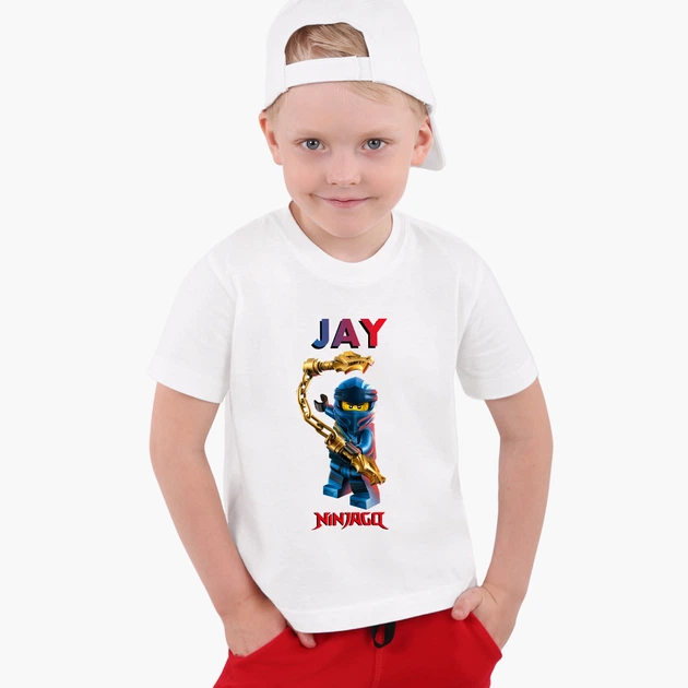 Детская футболка Лего Ниндзяго Джей Уокер (LEGO Ninjago Masters of Spinjitzu Jay Walker) (9224-2638) 110-116 см Хлопок Белый - изображение 2