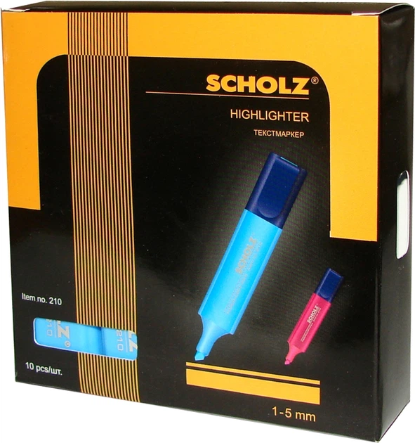 Набор текстовых маркеров Scholz 1 - 5 мм 10 шт Голубых (210-05SCH) (18591662021056) - изображение 4