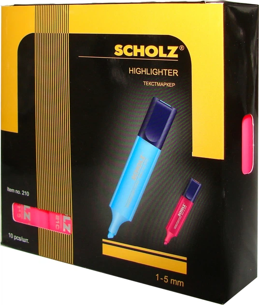 Набор текстовых маркеров Scholz 1 - 5 мм 10 шт Розовых (210-12SCH) (18591662021094) - изображение 4