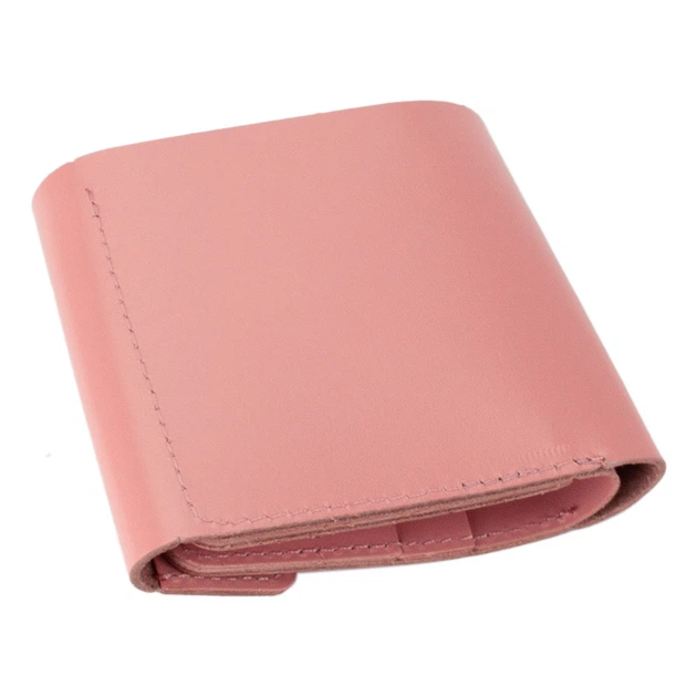 Женский кожаный кошелек маленький на кнопке Handycover HC0062 розовый - изображение 7