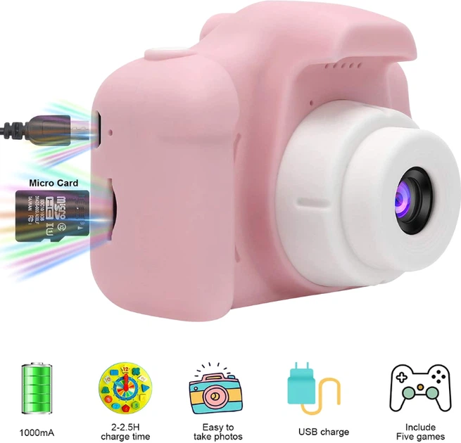 Цифровой детский фотоаппарат XoKo KVR-001 Розовый (KVR-001-PN) (9869201146747) - Фото 8 Цифровой детский фотоаппарат XoKo KVR-001 Розовый (KVR-001-PN) (9869201146747) - изображение 8