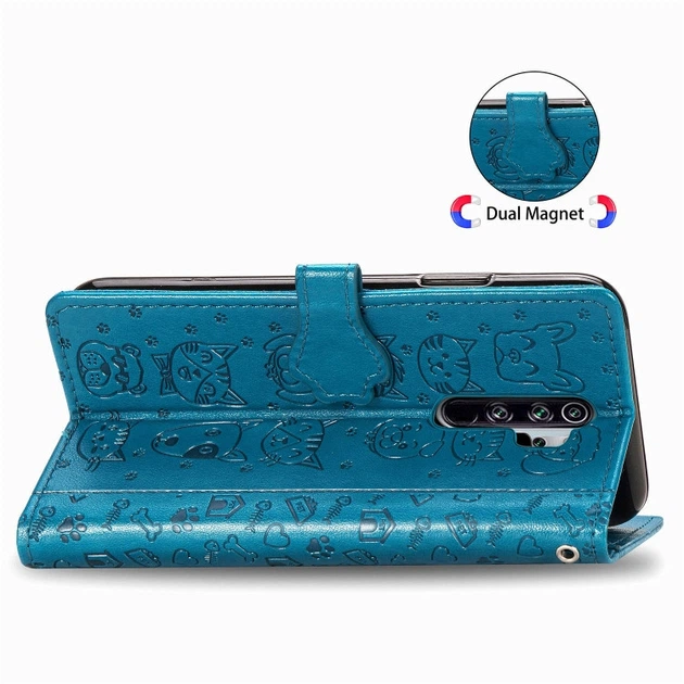 Чехол Embossed Cat and Dog для Xiaomi Redmi Note 8 Pro книжка кожа PU Blue - зображення 5