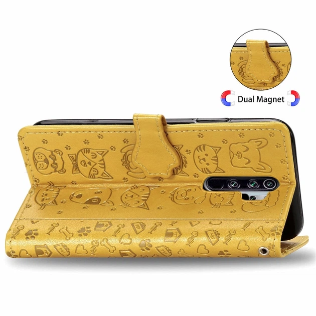Чохол Embossed Cat and Dog для Xiaomi Redmi Note 8 Pro книжка шкіра PU Yellow - зображення 5