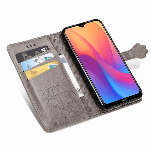 Чехол Embossed Cat and Dog для Xiaomi Redmi 8A книжка кожа PU Gray - Фото 8 Чехол Embossed Cat and Dog для Xiaomi Redmi 8A книжка кожа PU Gray - изображение 8