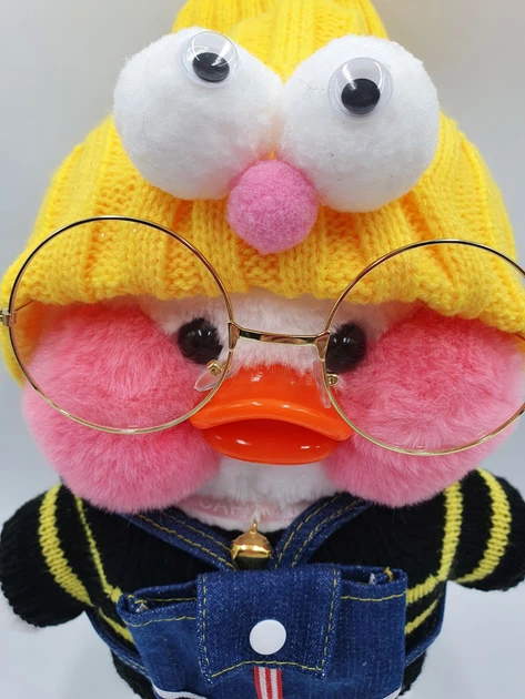 М'яка іграшка качка "Сafe-mimi duck" в светрі і жовтої шапці, 30 див. - зображення 2