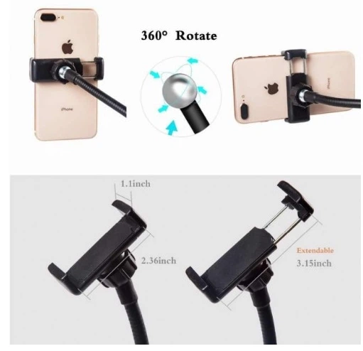 Селфи-лампа LED кольцевая 45см MJ18 RGB+ штатив - изображение 4