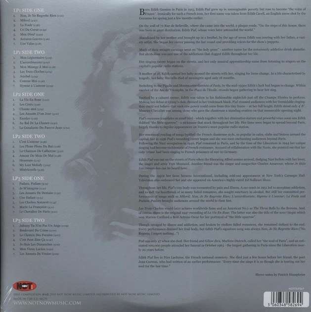 Виниловая пластинка Edith Piaf - The Platinum Collection (3LP, Gatefold, White Vinyl) - изображение 2