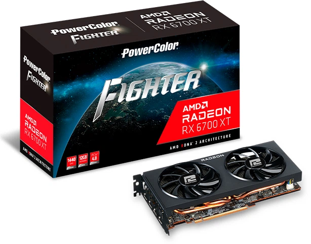 Видеокарта PowerColor PCI-Ex Radeon RX 6700 XT Fighter 12GB GDDR6