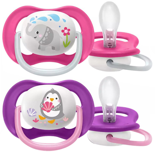 Пустышка ортодонтическая Philips AVENT Ultra Air Animal для девочек 6 ...