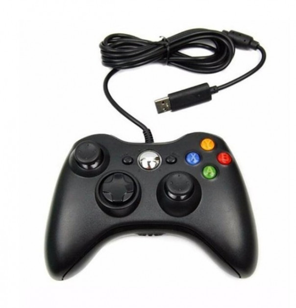 Проводной джойстик геймпад для Xbox 360 Чёрный (NJ-60) - изображение 1