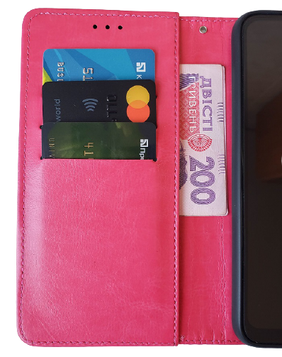 Чохол Fiji Leather для Samsung Galaxy S21 Ultra (G998) книжка з візитницею рожевий - зображення 2