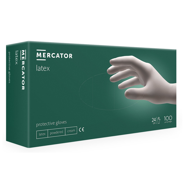 Перчатки латексные MERCATOR XL Белый - изображение 1
