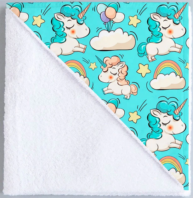 Непромокаемая пеленка Cosas Бязь 70х120 см Diaper_UnicornMint Зеленая (4822052024409) - изображение 3