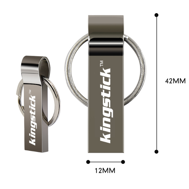 USB Флешка для компьютера 32ГБ Kingstick 32gb металлическая флешка с кольцом - изображение 4