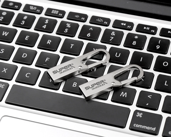 USB Флешка для компьютера 64ГБ Super DuoDuo 64gb металлическая флешка с карабином Серебристый - изображение 9
