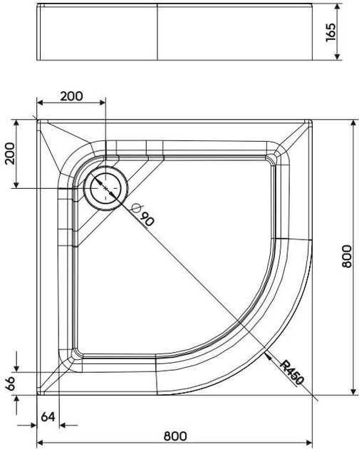 Душевые поддоны на ножках на ROZETKA.ua. Купить душевой поддон с ...